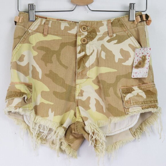 NWT Free People Commander Cut Off Shorts 0 - Picture 7 of 12